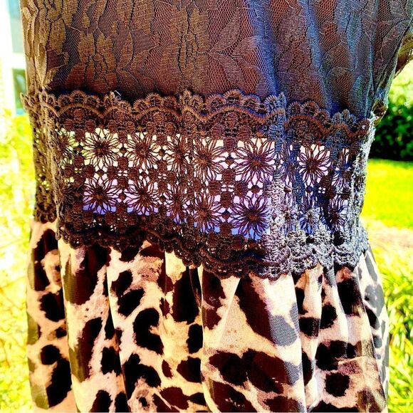 Chic Black and Tan Mini Dress - Picture 11 of 15